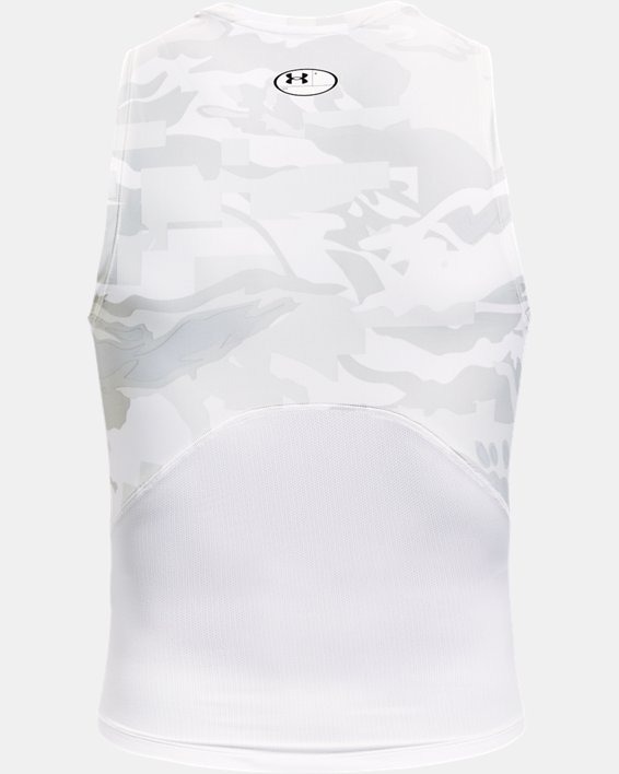 Men's UA Iso-Chill Compression Printed Tank, White, pdpMainDesktop image number 5